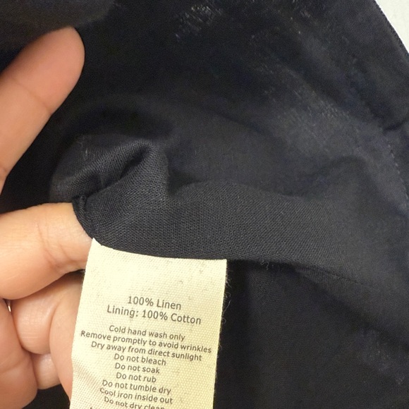 NWT VRG GRL Indra Linen Top in Black - Picture 12 of 14